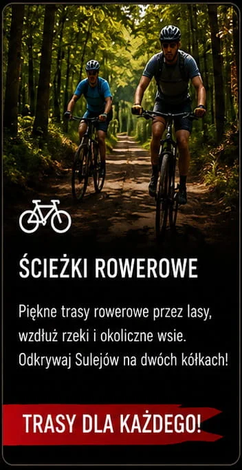 Ścieżki rowerowe Sulejów - Bar bistro Czarny Kogut