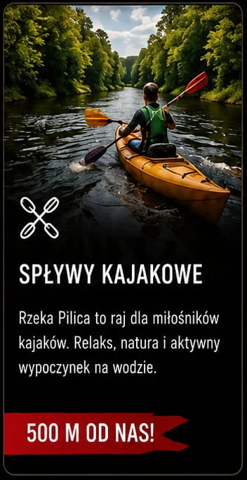 Spływy Kajakowe Sulejów - bar bistro Czarny Kogut