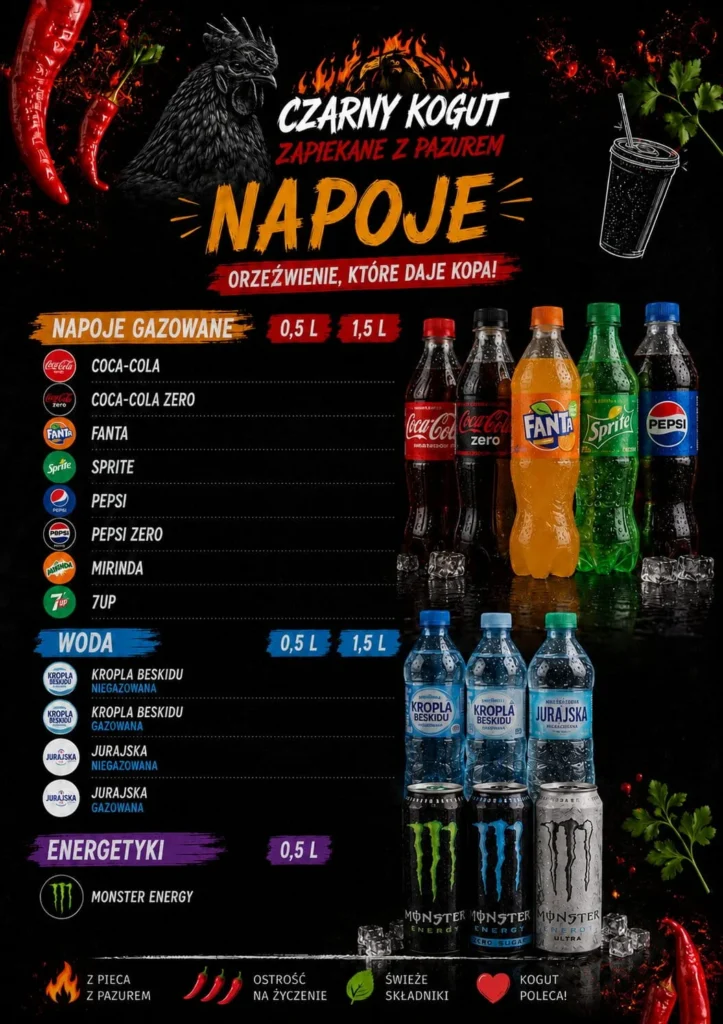 Czarny Kogut bistro bar - napoje - oferta