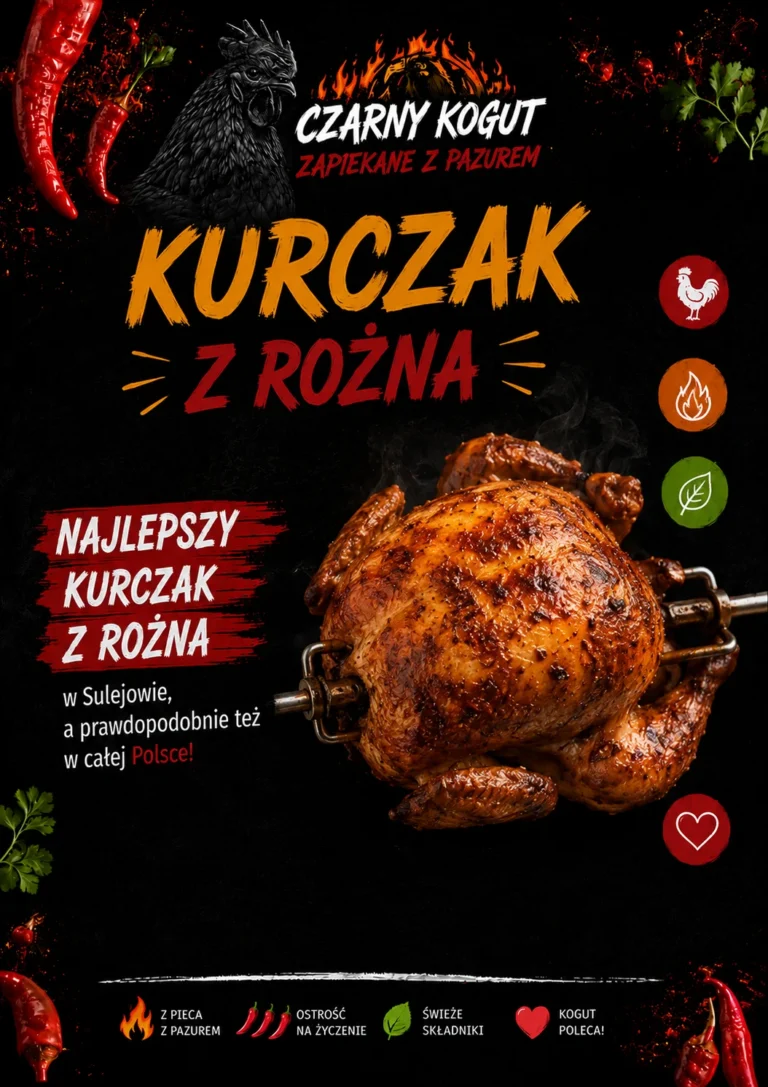 Kurczak z rożna - Sulejów - bistro CZARNY KOGUT